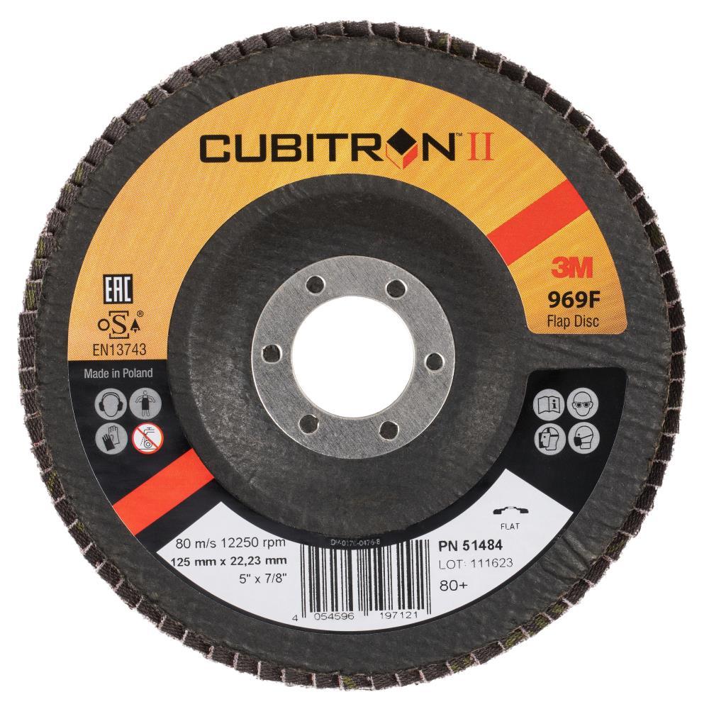 3M™ Cubitron™ II Fächerscheibe 969F, 125 mm x 22 mm, 80+, fl