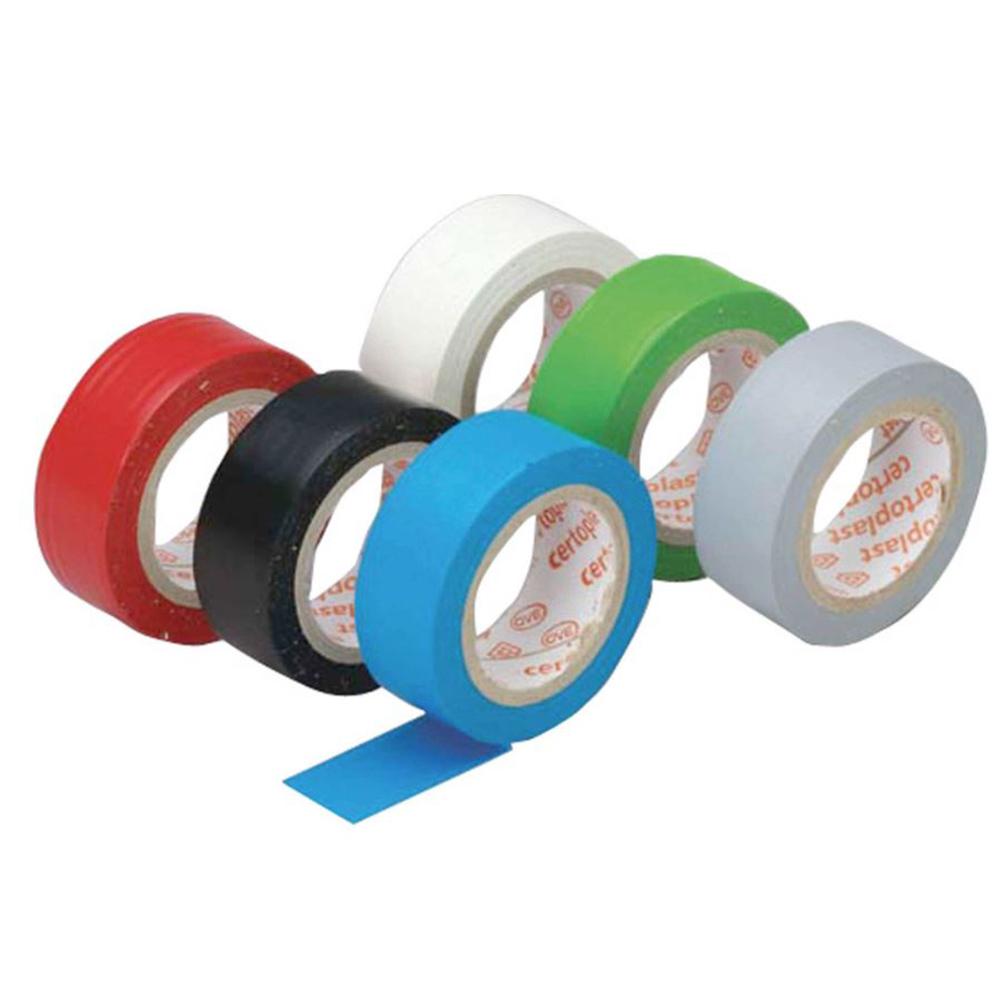 Isolierband weich PVC, 4,5 m , 6 Rll.farbig sort