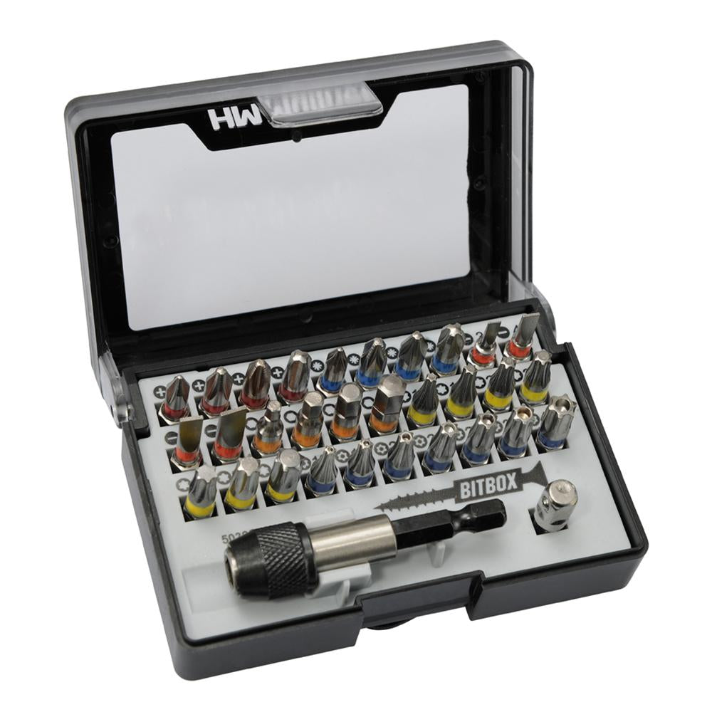 Bit Box 32 tlg. farbige Bits, mit Magnethalter