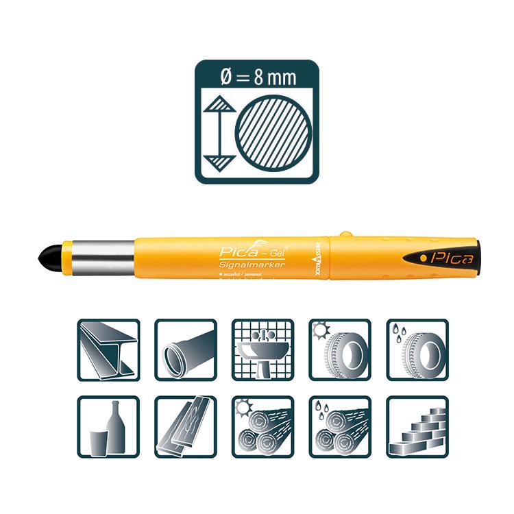 Gel-Signalmarker Pica-Gel schwarz Pica