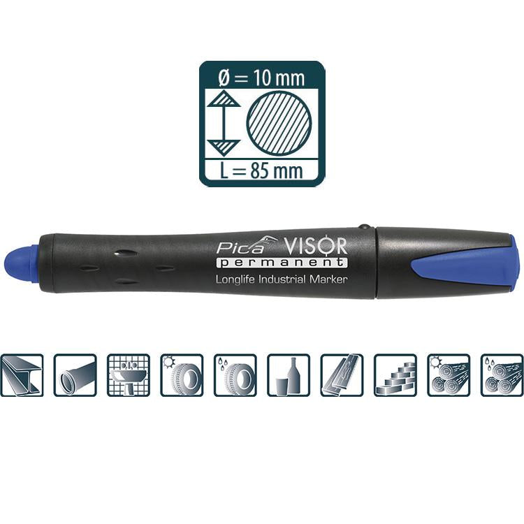 Pica VISOR permanent Marker, blau