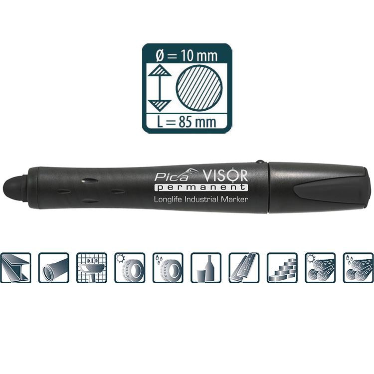 Permanentmarker VISOR Industrial schwarz Pica