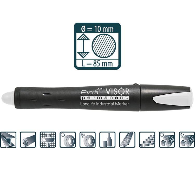 Permanentmarker VISOR Industrial weiß Pica