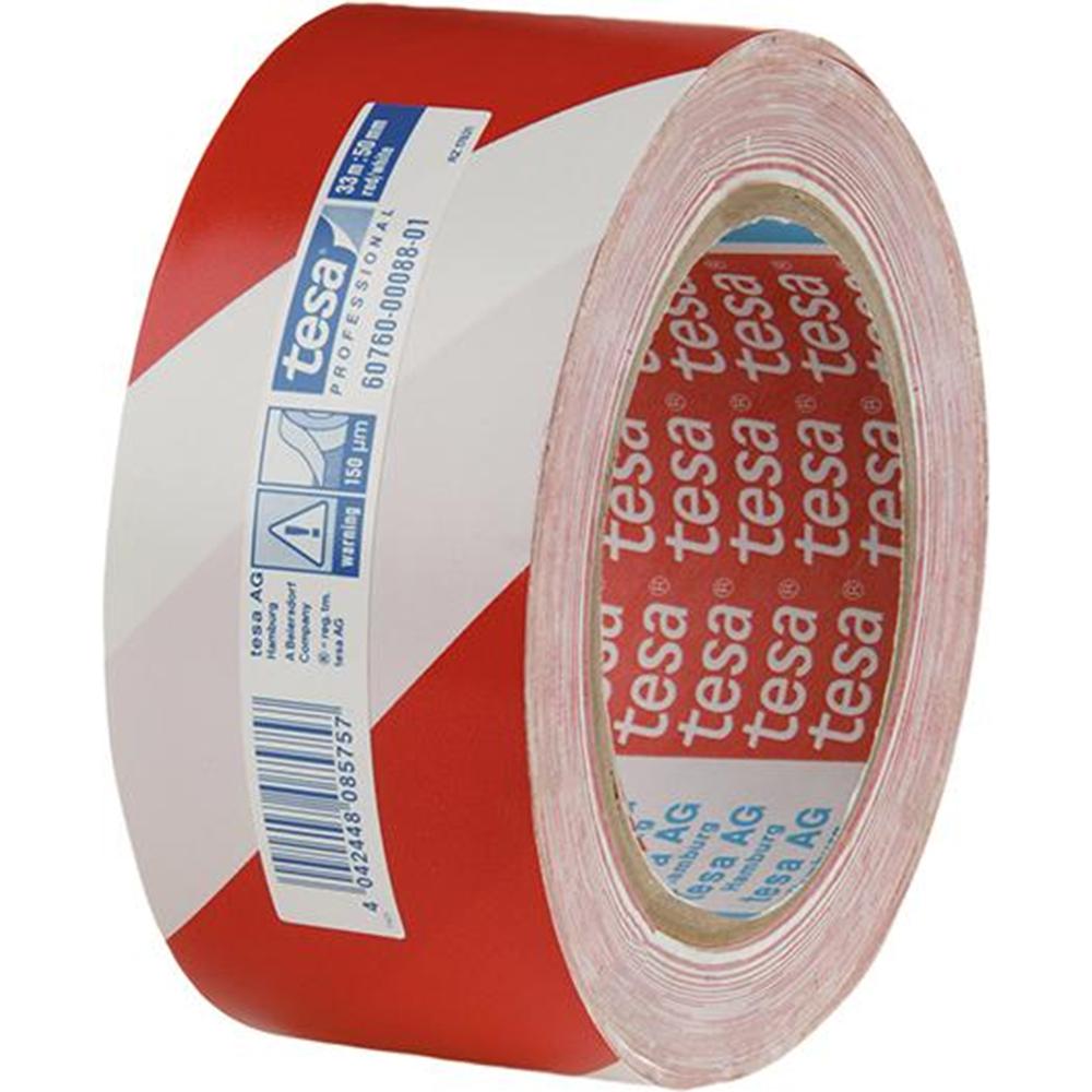 Tesa 60760 rot/weiss Warnband 33mx50 mm