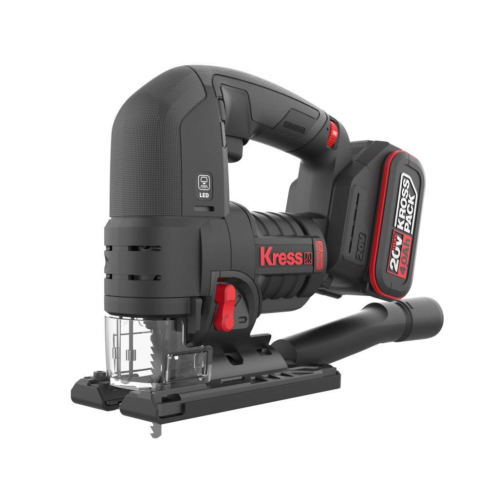 Kress 20V Akku-Stichsäge 135 mm, 2*4.0Ah, Ladegerät 6A, Stap