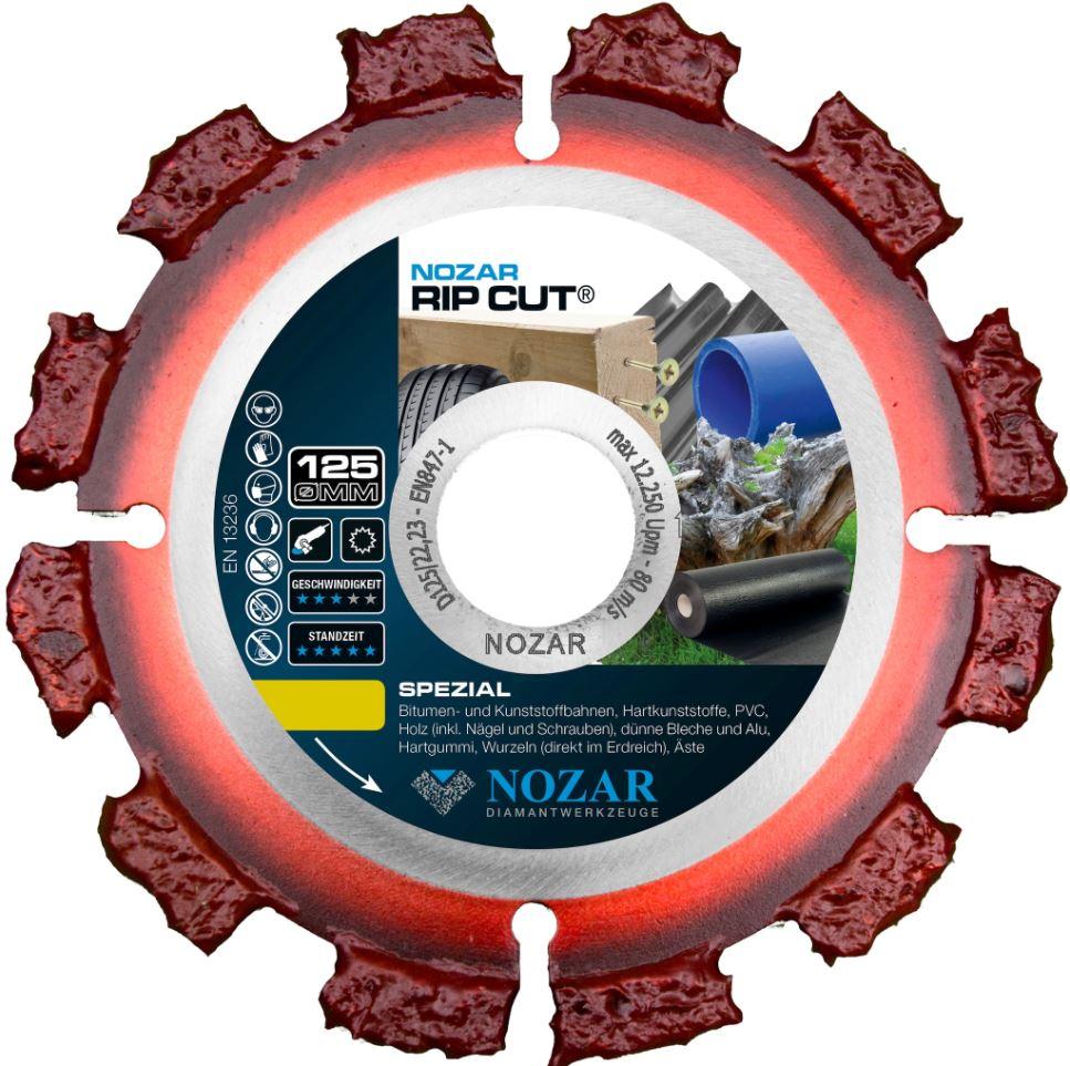 Nozar Hm-TS / 125x22,23 mm / RIP CUT