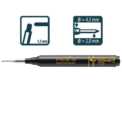 Tieflochmarker Pica-Ink schwarz Pica
