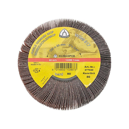 Winkelschleifmop WSM 617 125x20mm K80 Klingspor