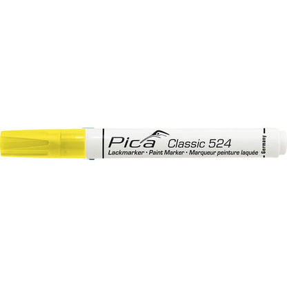 Pica Lack-/Industriemarker 2-4mm, Rundspitze, gelb