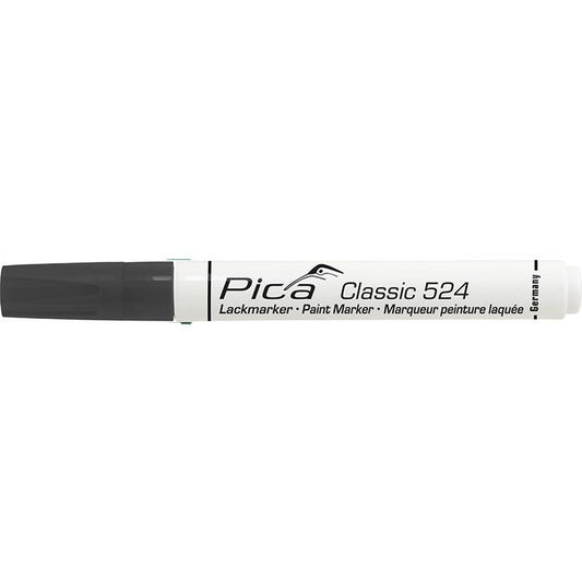 Pica Lack-/Industriemarker 2-4mm, Rundspitze, schwarz