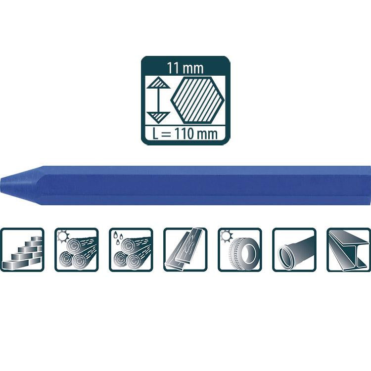 Pica Signierkreide ECO, 11x110mm, blau