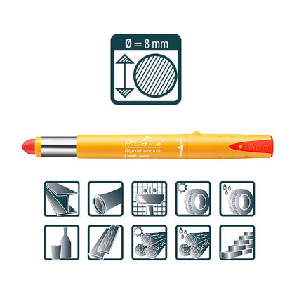 Gel-Signalmarker Pica-Gel rot Pica