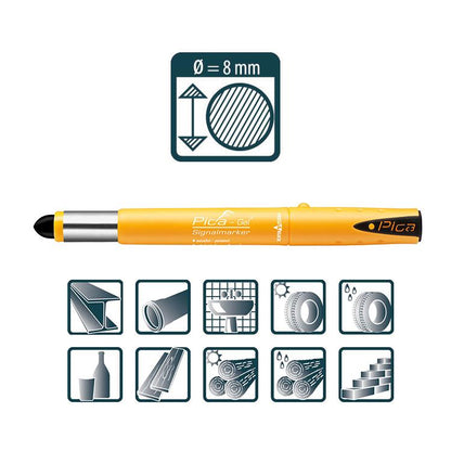 Gel-Signalmarker Pica-Gel schwarz Pica