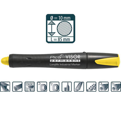 Permanentmarker VISOR Industrial gelb Pica