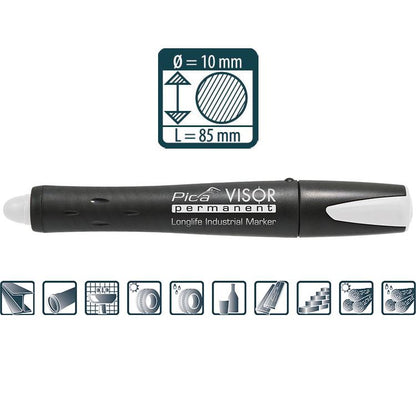 Permanentmarker VISOR Industrial weiß Pica