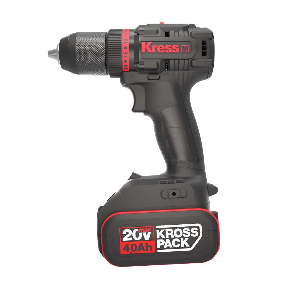 Kress 20V Akkubohrschrauber, 60Nm, 2*4.0Ah, Ladegerät 6A, St