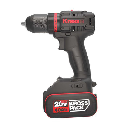 Kress 20V Akkubohrschrauber, 60Nm, 2*4.0Ah, Ladegerät 6A, St