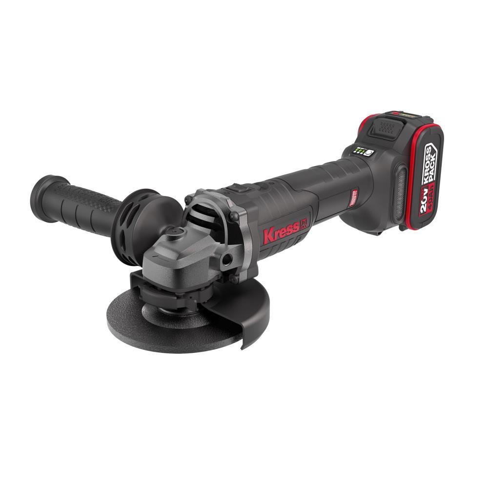 Kress 20V Akkuwinkelschleifer 125mm, 2*4.0Ah, Ladegerät 6A,
