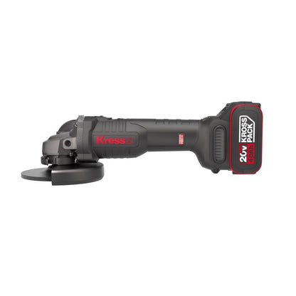 Kress 20V Akkuwinkelschleifer 125mm, 2*4.0Ah, Ladegerät 6A,